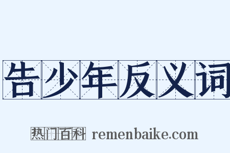 告少年反义词是什么意思的图片